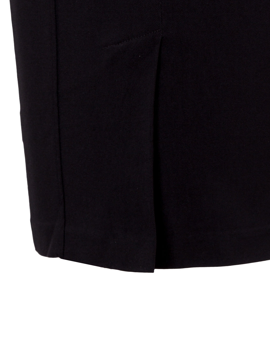 Black high waisted stretch skirt showing back detail