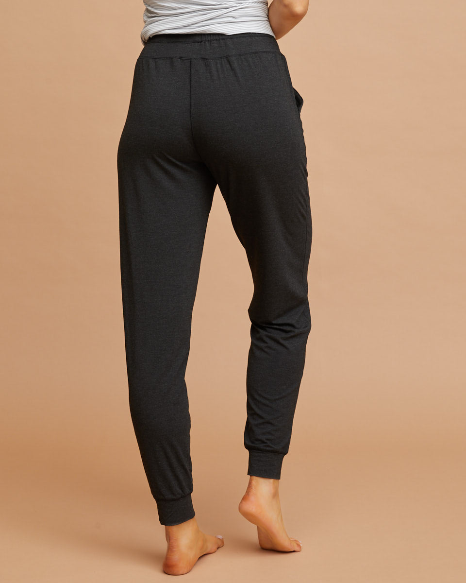 Bamboo Post Pregnancy Lounge Pants - Black - Peachymama