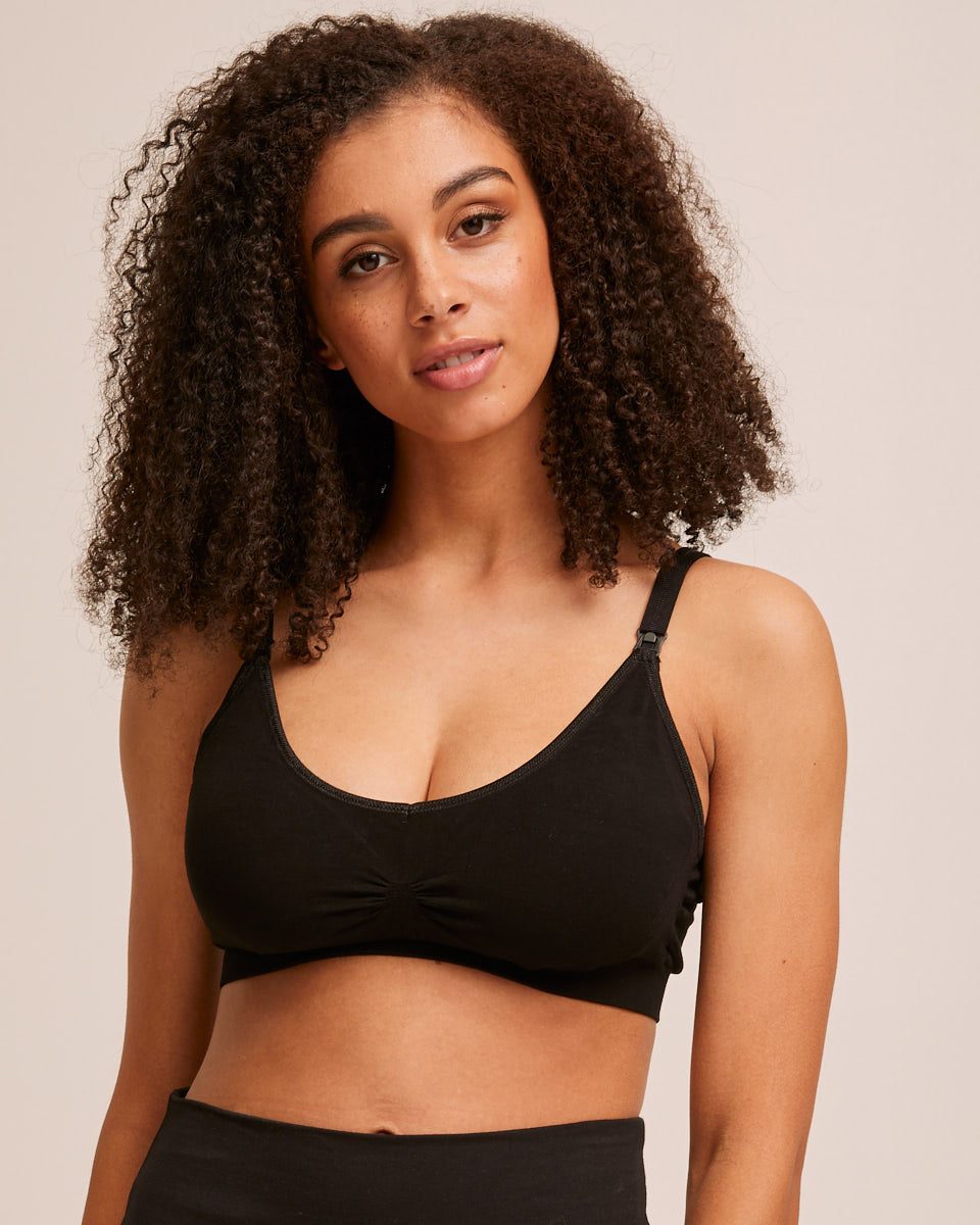 Seamfree Nursing Bra - Black - Peachymama