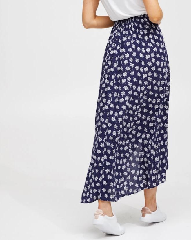 Wrap Skirt - Navy Floral - Peachymama - 5