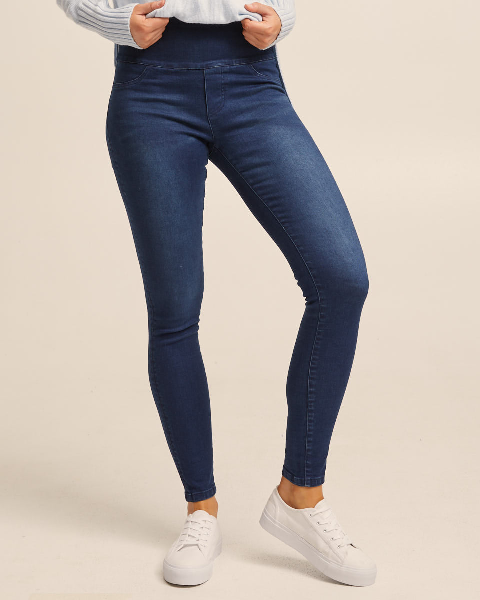Post Pregnancy Stretch Jeans - Indigo - Peachymama