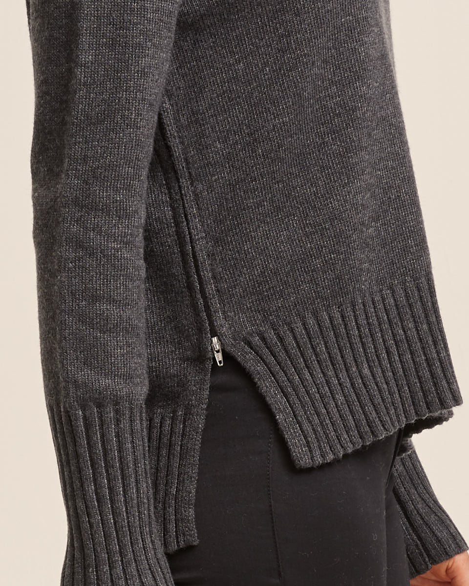 Nursing Knit Sweater -  Charcoal