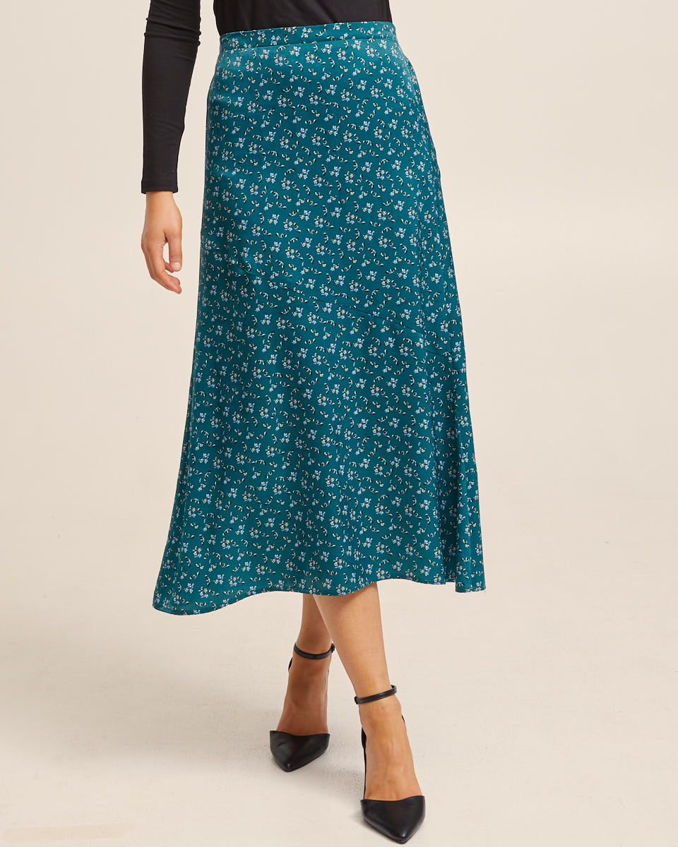 Postpartum Midi Skirt - Evergreen