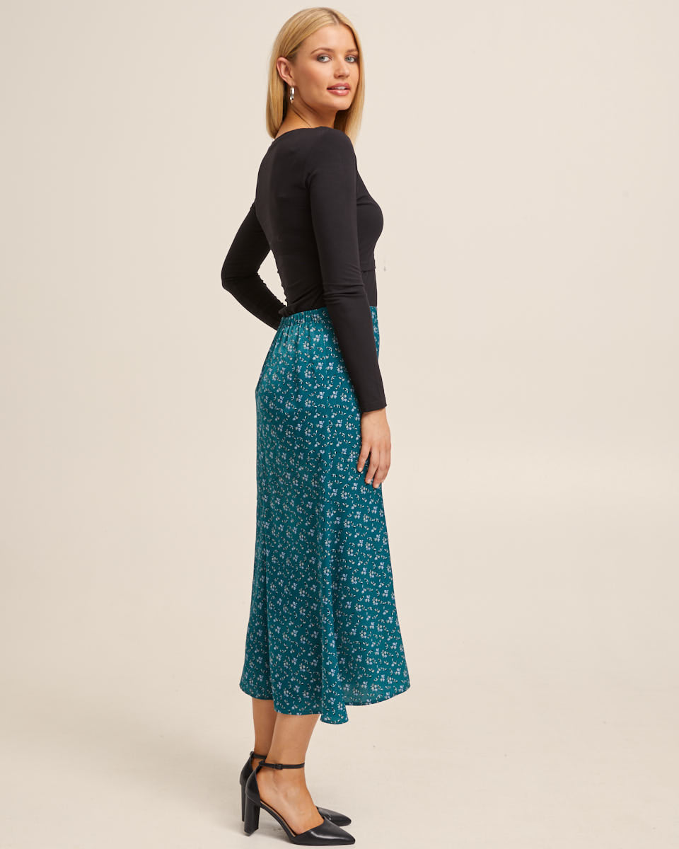 Postpartum Midi Skirt - Evergreen - Peachymama