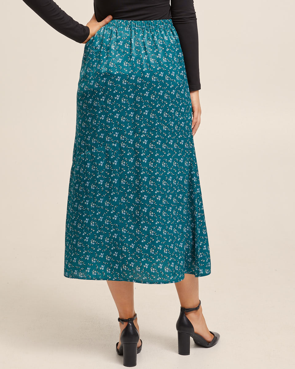 Postpartum Midi Skirt - Evergreen