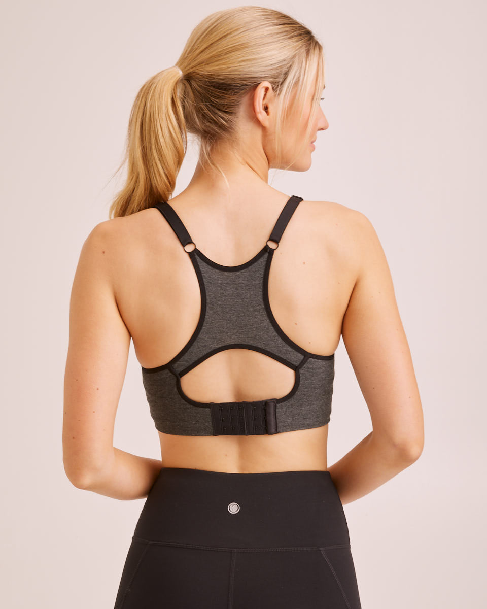Active Seamfree Sports  Bra - Charcoal - Peachymama
