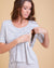 Short Sleeve Pyjama - Grey Marle - Bamboo - Peachymama