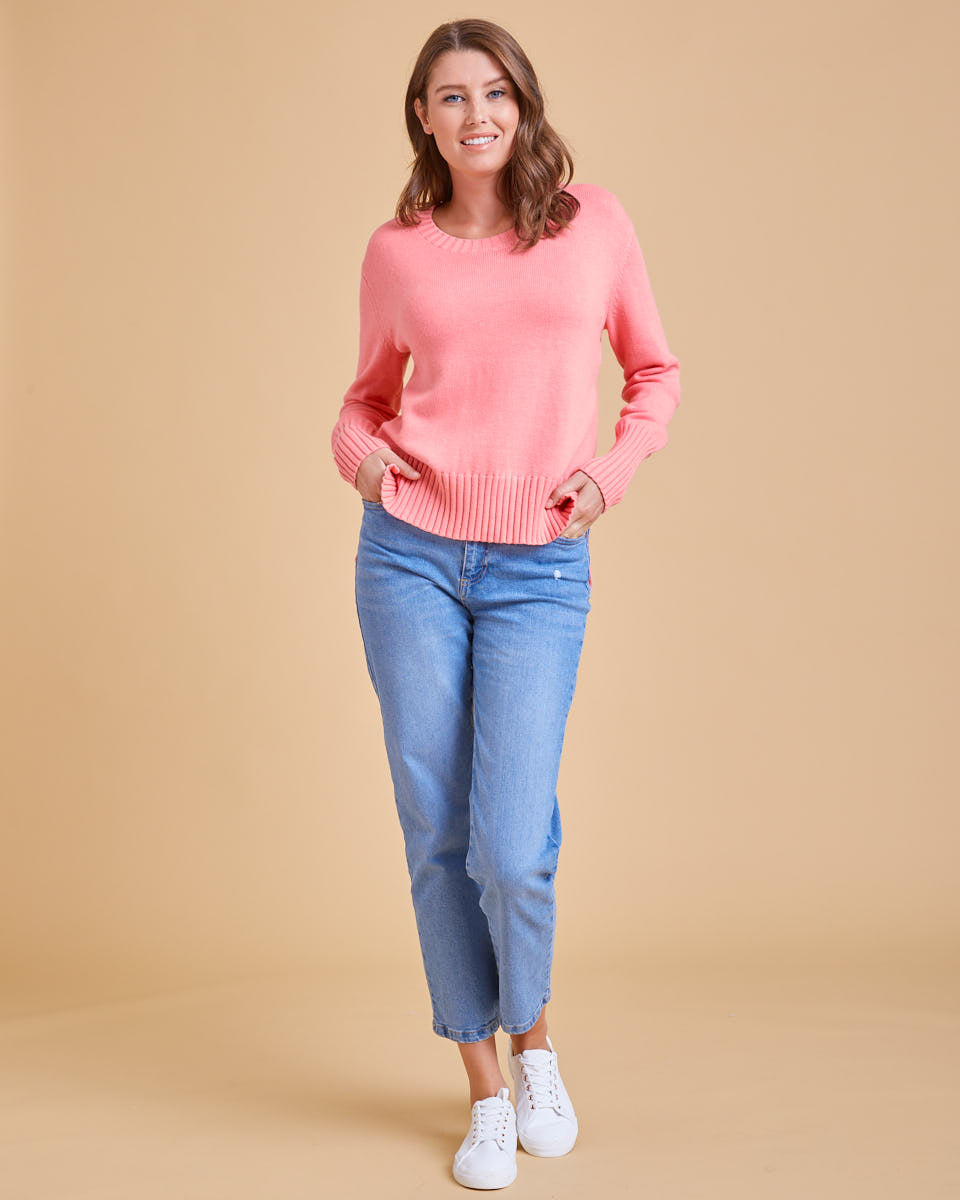 Nursing Knit Sweater - Pink - Peachymama