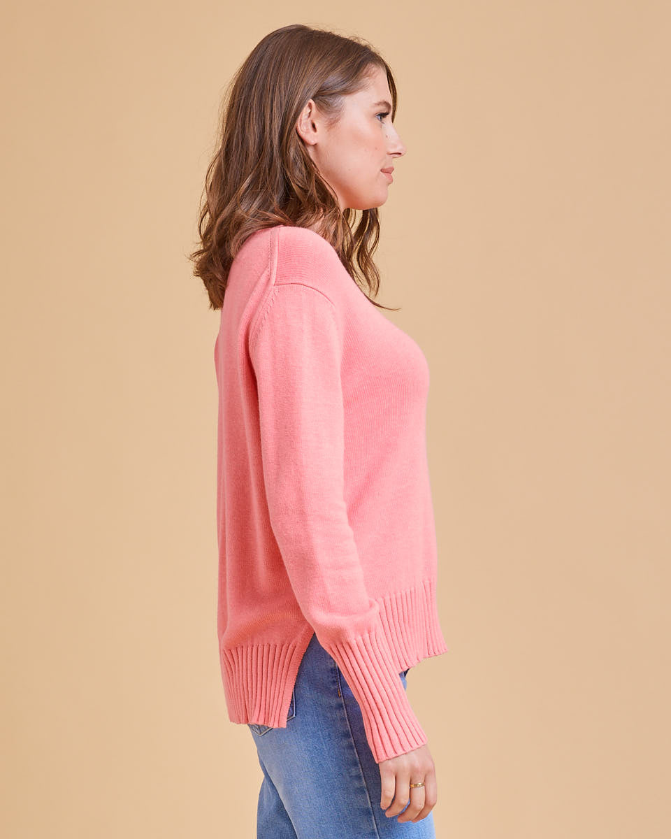 Nursing Knit Sweater - Pink - Peachymama