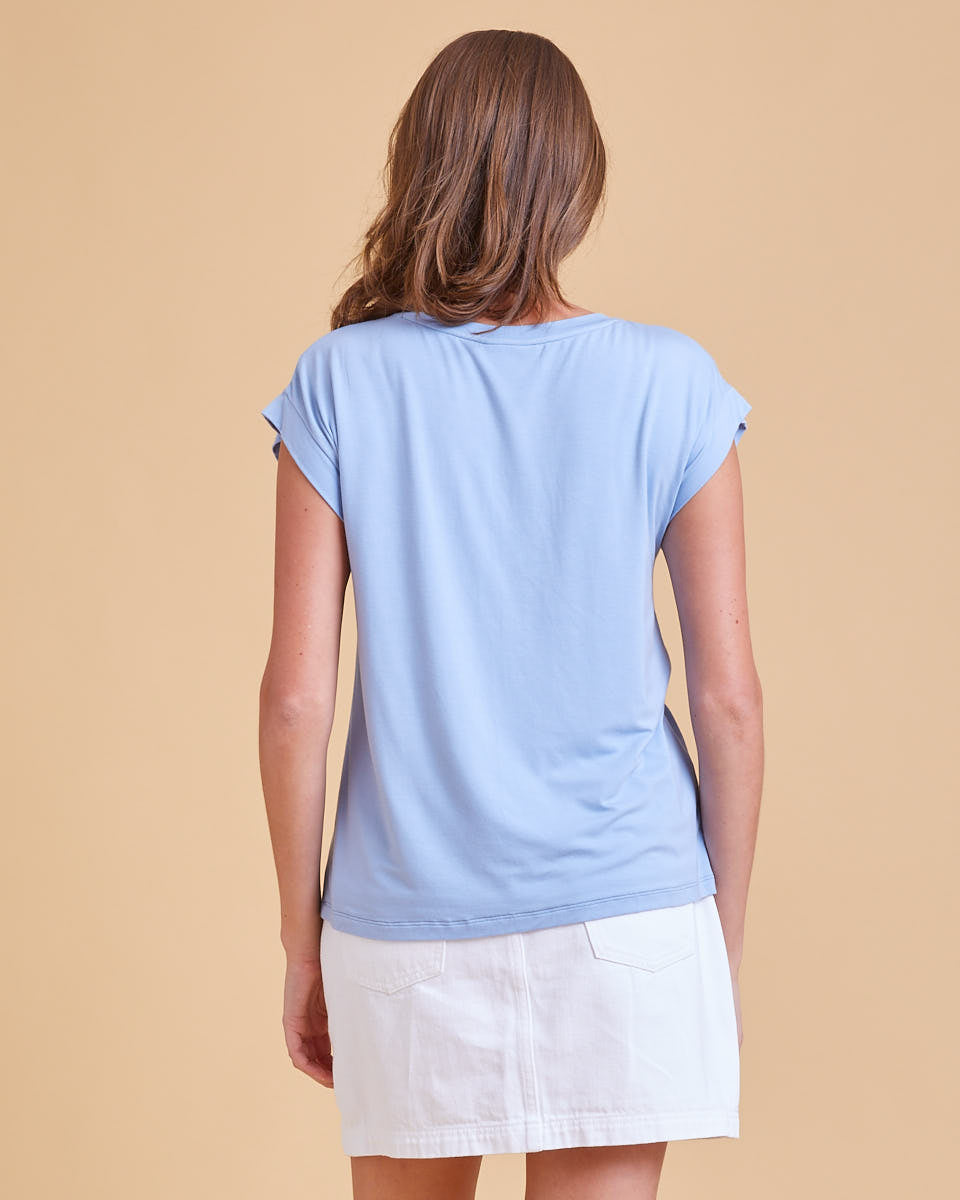 Rise Nursing Top - Seafoam Blue