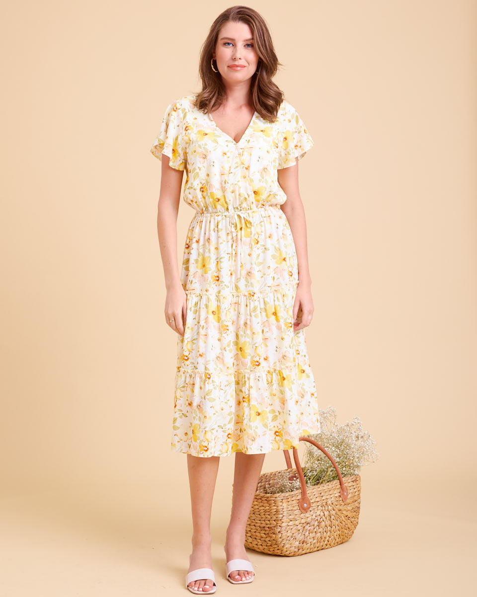 Honeysuckle Midi Nursing Dress - Honeysuckle