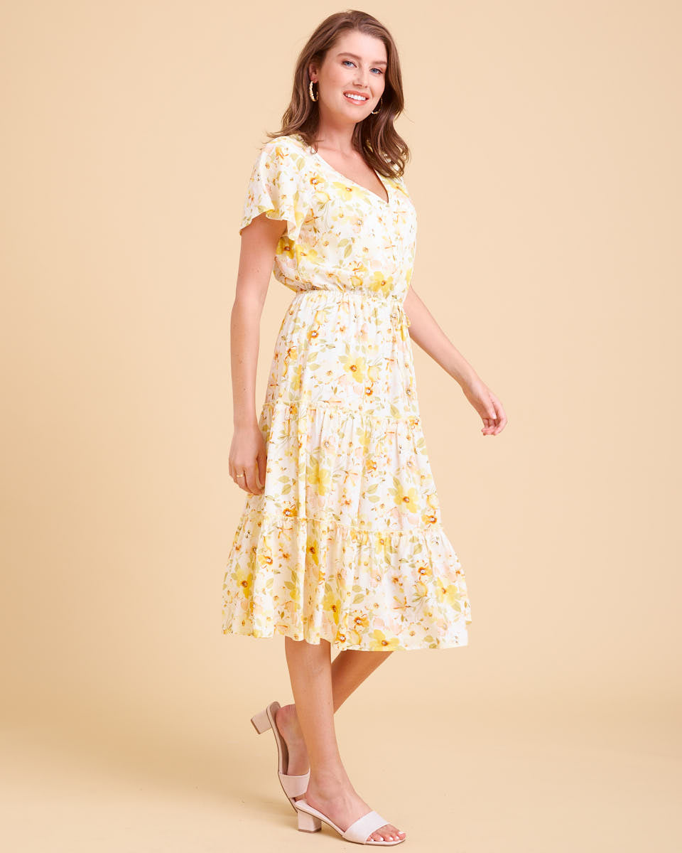 Honeysuckle Midi Nursing Dress - Honeysuckle