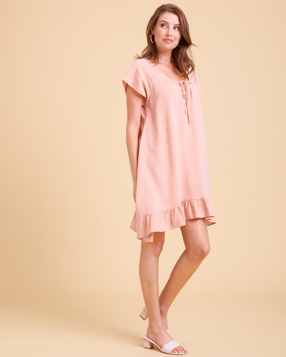 Whisper Nursing Dress - Blush - Peachymama