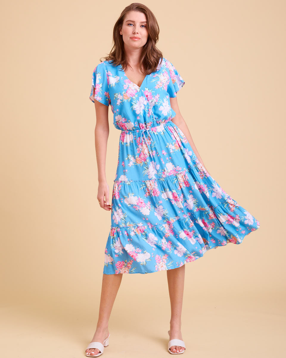 Honeysuckle Midi Nursing Dress - Eden Floral