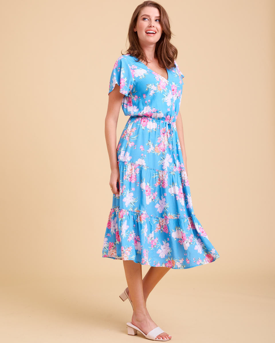 Honeysuckle Midi Nursing Dress - Eden Floral