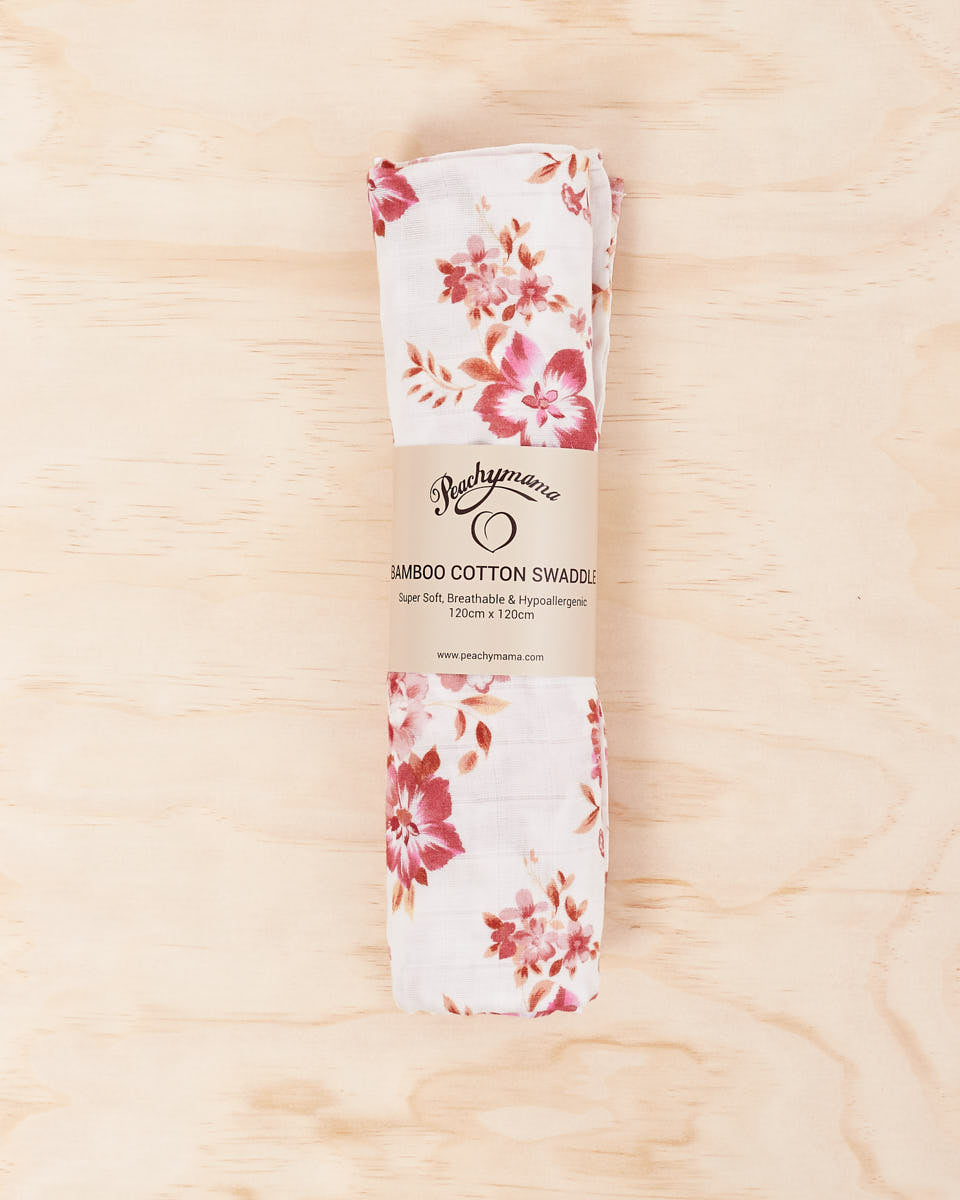 Organic Cotton/Bamboo Swaddle - Eden Floral