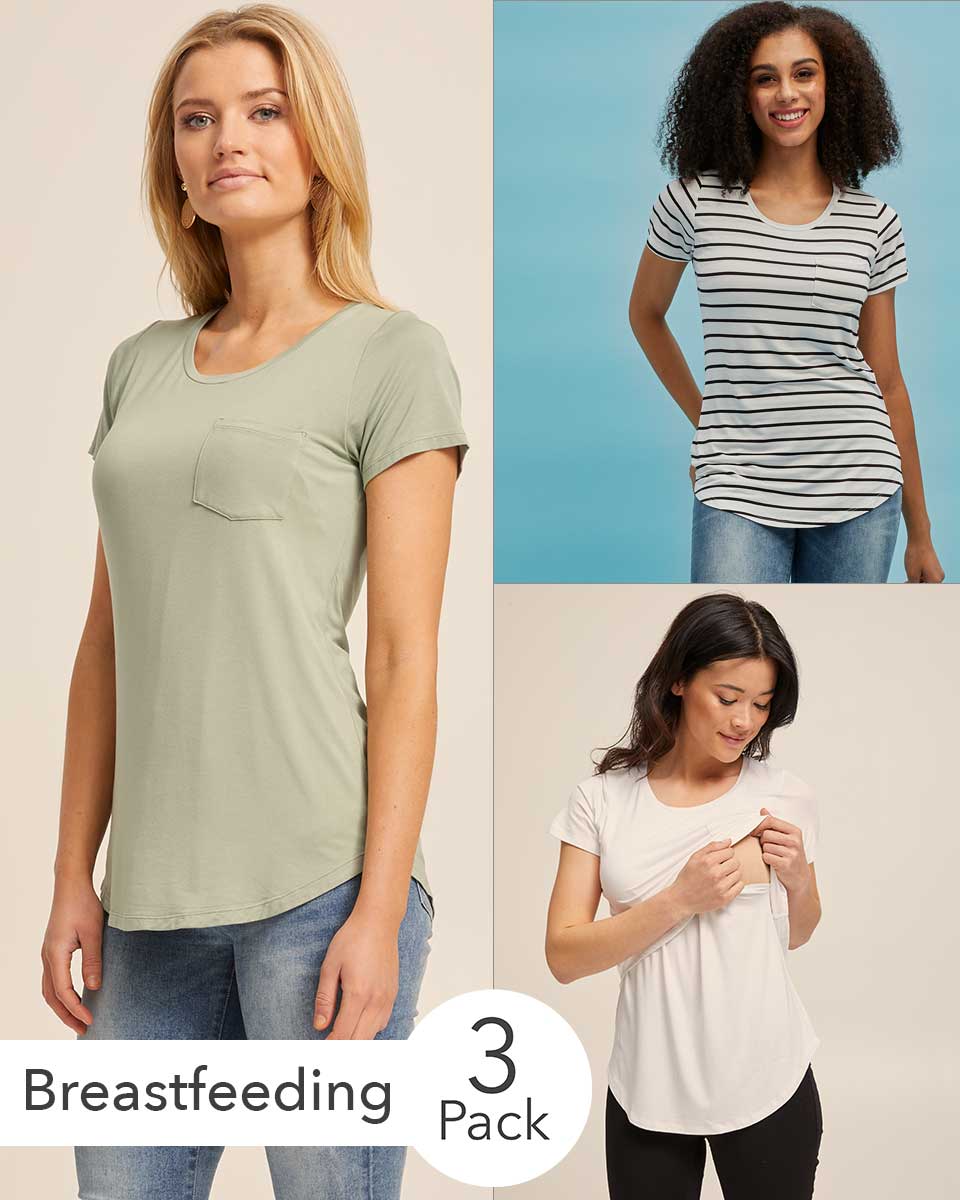 Bamboo Nursing Tee Bundle - Peachymama