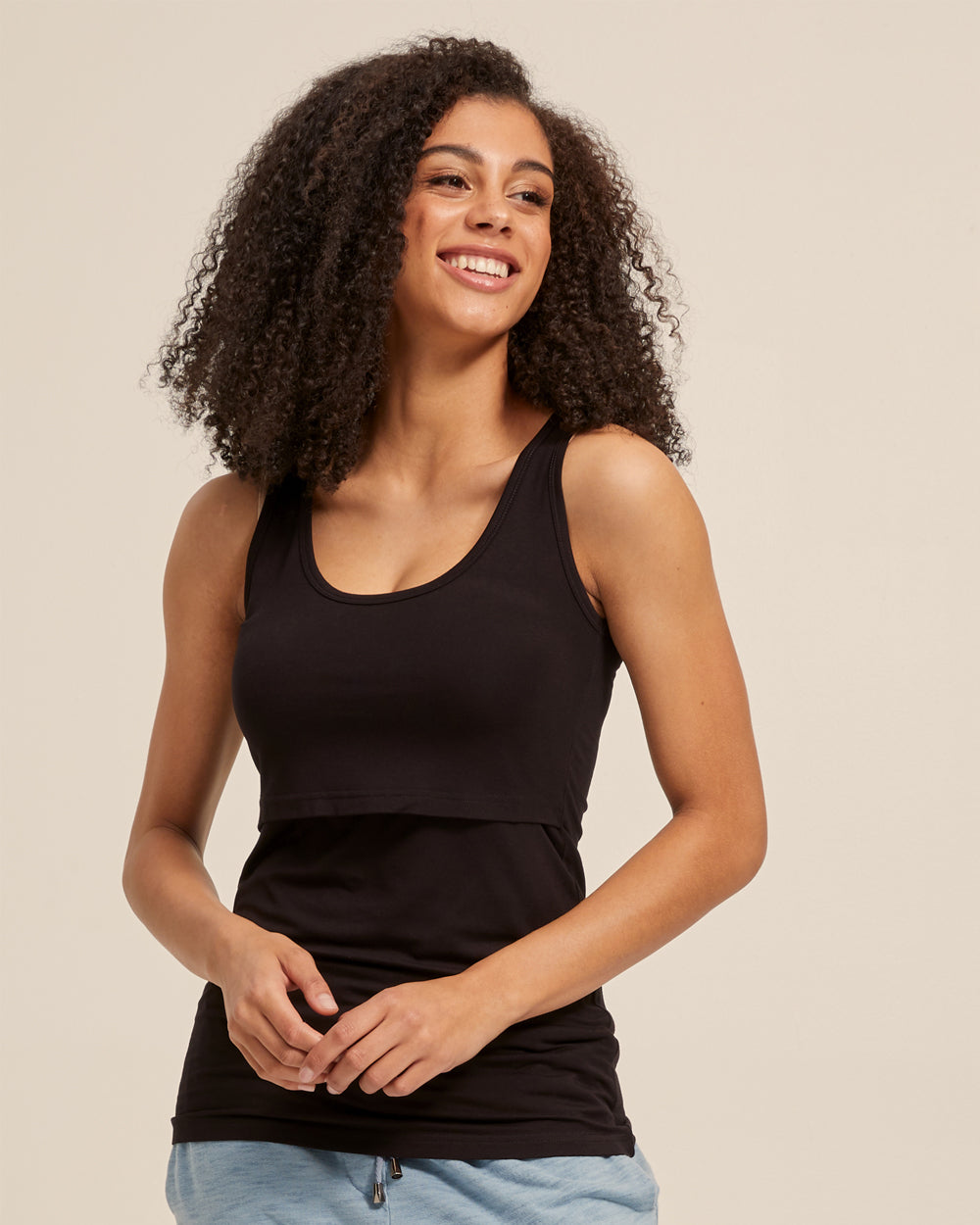 Black Bamboo Nursing Tank